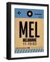 MEL Melbourne Luggage Tag 1-NaxArt-Framed Art Print