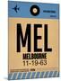 MEL Melbourne Luggage Tag 1-NaxArt-Mounted Art Print