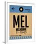 MEL Melbourne Luggage Tag 1-NaxArt-Framed Art Print