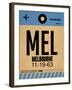 MEL Melbourne Luggage Tag 1-NaxArt-Framed Art Print