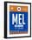 MEL Melbourne Luggage Tag 2-NaxArt-Framed Art Print