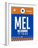 MEL Melbourne Luggage Tag 2-NaxArt-Framed Art Print