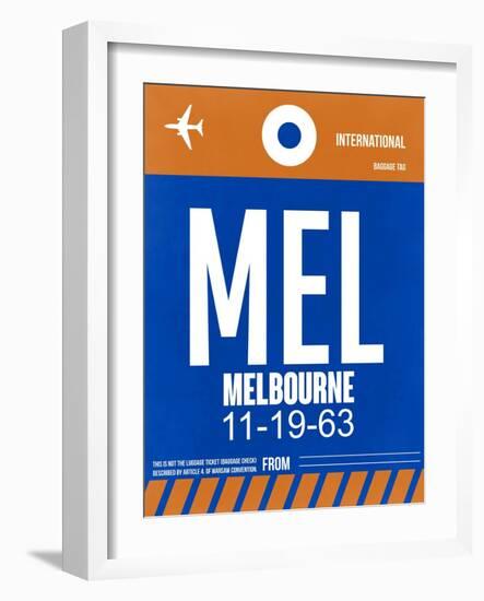 MEL Melbourne Luggage Tag 2-NaxArt-Framed Art Print