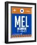 MEL Melbourne Luggage Tag 2-NaxArt-Framed Art Print