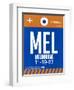 MEL Melbourne Luggage Tag 2-NaxArt-Framed Art Print