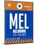 MEL Melbourne Luggage Tag 2-NaxArt-Mounted Art Print