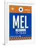 MEL Melbourne Luggage Tag 2-NaxArt-Framed Art Print