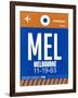 MEL Melbourne Luggage Tag 2-NaxArt-Framed Art Print