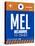 MEL Melbourne Luggage Tag 2-NaxArt-Stretched Canvas