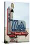 Mel's Diner sign, Hollywood, Los Angeles, California, USA-Natalie Tepper-Stretched Canvas