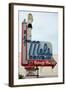 Mel's Diner sign, Hollywood, Los Angeles, California, USA-Natalie Tepper-Framed Photo