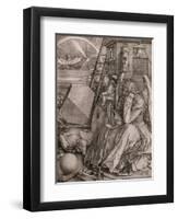 Melancholia, 1513-Albrecht Dürer-Framed Premium Giclee Print