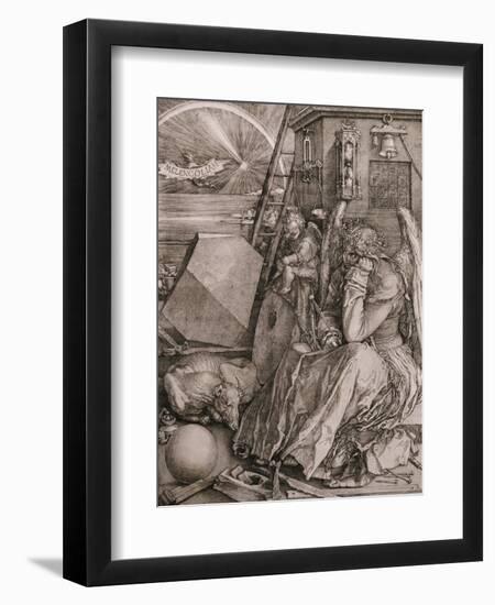 Melancholia, 1513-Albrecht Dürer-Framed Premium Giclee Print