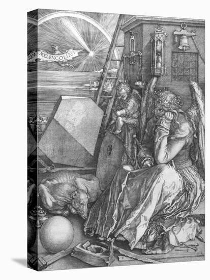 Melancolia, engraving, 1514-Albrecht Dürer-Stretched Canvas