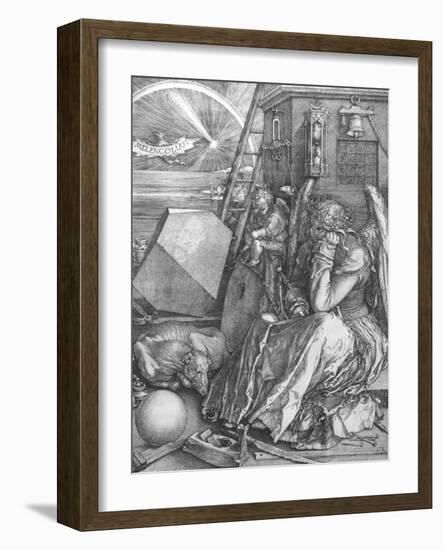 Melancolia, engraving, 1514-Albrecht Dürer-Framed Giclee Print