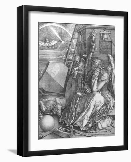 Melancolia, engraving, 1514-Albrecht Dürer-Framed Giclee Print