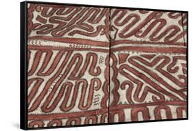 Melanesia, Papua New Guinea, Tufi. Traditional Handmade Tapa Cloth-Cindy Miller Hopkins-Framed Stretched Canvas