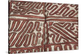 Melanesia, Papua New Guinea, Tufi. Traditional Handmade Tapa Cloth-Cindy Miller Hopkins-Stretched Canvas