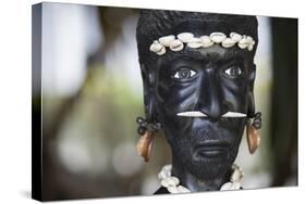 Melanesia, Solomon Islands, Guadalcanal Island, Honiara. Wood Carving-Cindy Miller Hopkins-Stretched Canvas