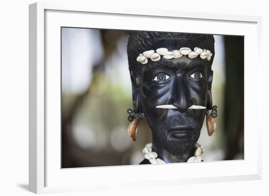 Melanesia, Solomon Islands, Guadalcanal Island, Honiara. Wood Carving-Cindy Miller Hopkins-Framed Photographic Print
