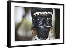 Melanesia, Solomon Islands, Guadalcanal Island, Honiara. Wood Carving-Cindy Miller Hopkins-Framed Photographic Print