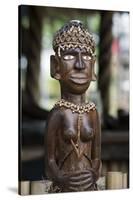 Melanesia, Solomon Islands, Guadalcanal Island. Wood Carved Figurine-Cindy Miller Hopkins-Stretched Canvas