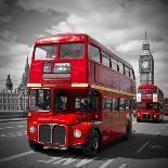 London Houses Of Parliament & Red Busses-Melanie Viola-Art Print