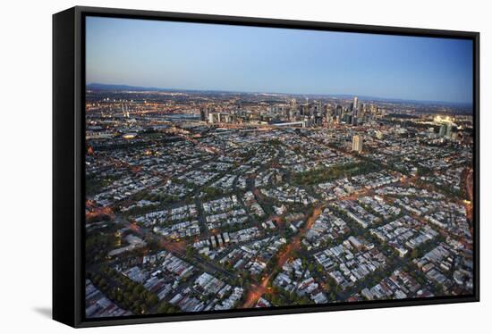 Melbourne aerials, Cityscapes.-John Gollings-Framed Stretched Canvas