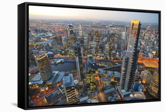 Melbourne aerials, Cityscapes.-John Gollings-Framed Stretched Canvas