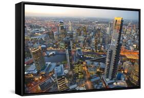 Melbourne aerials, Cityscapes.-John Gollings-Framed Stretched Canvas