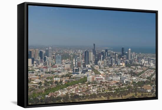 Melbourne Aeriels, Cityscapes.-John Gollings-Framed Stretched Canvas