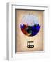 Melbourne Air Balloon-NaxArt-Framed Art Print