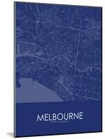 Melbourne, Australia Blue Map-null-Mounted Poster