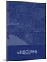 Melbourne, Australia Blue Map-null-Mounted Poster