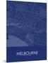 Melbourne, Australia Blue Map-null-Mounted Poster