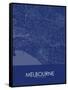 Melbourne, Australia Blue Map-null-Framed Stretched Canvas