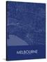 Melbourne, Australia Blue Map-null-Stretched Canvas