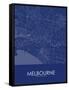 Melbourne, Australia Blue Map-null-Framed Stretched Canvas