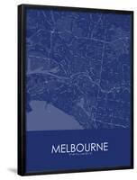 Melbourne, Australia Blue Map-null-Framed Poster