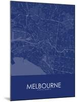 Melbourne, Australia Blue Map-null-Mounted Poster