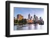 Melbourne, Australia, in Early Morning Light.  Yarra River, towards Flinders Street Station.-Robyn Mackenzie-Framed Photographic Print