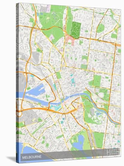 Melbourne, Australia Map-null-Stretched Canvas