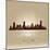 Melbourne Australia Skyline City Silhouette-Yurkaimmortal-Mounted Art Print