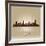 Melbourne Australia Skyline City Silhouette-Yurkaimmortal-Framed Art Print