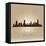 Melbourne Australia Skyline City Silhouette-Yurkaimmortal-Framed Stretched Canvas