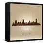 Melbourne Australia Skyline City Silhouette-Yurkaimmortal-Framed Stretched Canvas