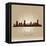 Melbourne Australia Skyline City Silhouette-Yurkaimmortal-Framed Stretched Canvas