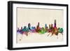 Melbourne Australia Skyline-Michael Tompsett-Framed Art Print