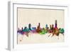 Melbourne Australia Skyline-Michael Tompsett-Framed Art Print