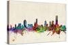 Melbourne Australia Skyline-Michael Tompsett-Stretched Canvas